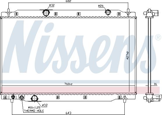 NISSENS 606699 - CHŁODNICA SILNIKA