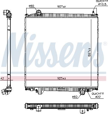 NISSENS 606691 — Chłodnica, układ chłodzenia silnika