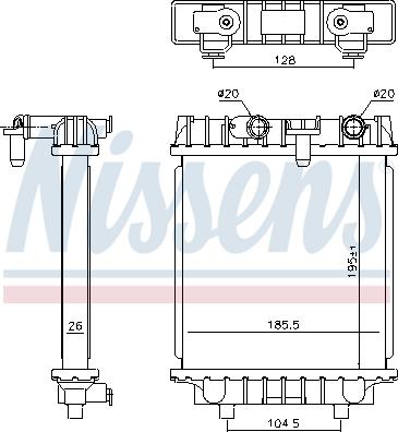 NISSENS 606644 — Chłodnica, układ chłodzenia silnika