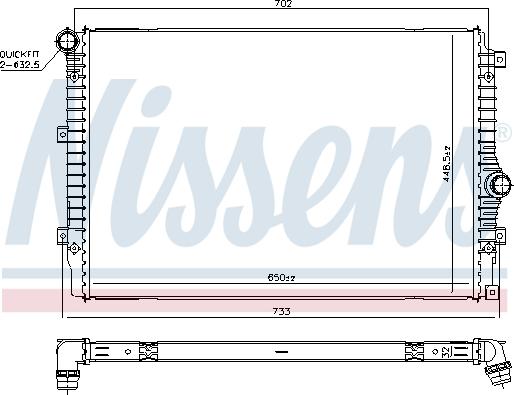NISSENS 606084 — Chłodnica, układ chłodzenia silnika