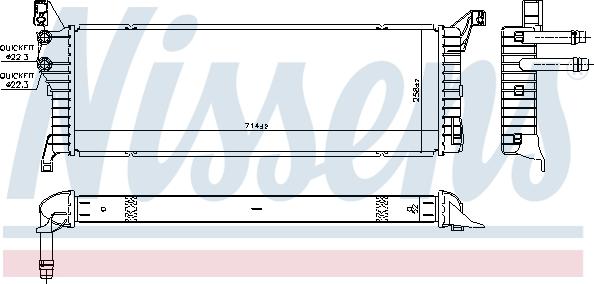 NISSENS 606087 - CHŁODNICA VOLKSWAGEN TRANSPORTER T6 SF. SG 15- 2.0 TDI