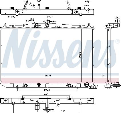 NISSENS 606822 — Chłodnica, układ chłodzenia silnika