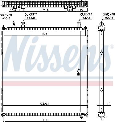 NISSENS 606764 — Chłodnica, układ chłodzenia silnika