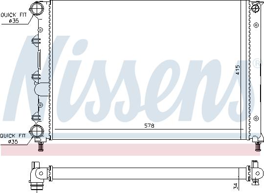 NISSENS 60071 - CHŁODNICA SILNIKA