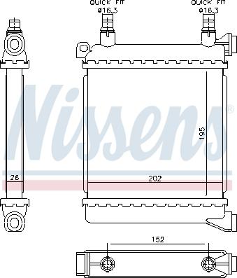 NISSENS 60862 — Chłodnica, układ chłodzenia silnika