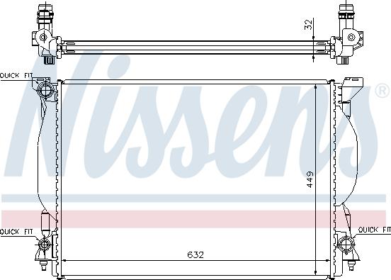 NISSENS 60306A — Chłodnica, układ chłodzenia silnika
