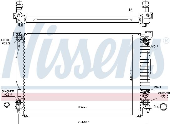 NISSENS 60307A — Chłodnica, układ chłodzenia silnika