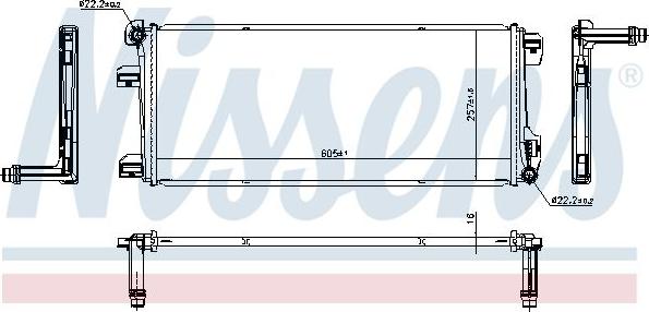 NISSENS 607412 — Chłodnica, układ chłodzenia silnika