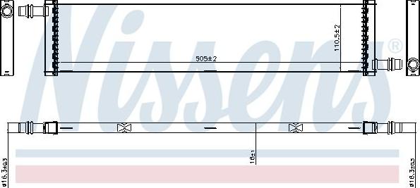 NISSENS 607330 — Chłodnica, układ chłodzenia silnika