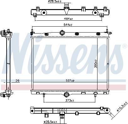 NISSENS 607246 — Chłodnica, układ chłodzenia silnika