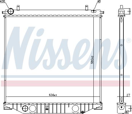 NISSENS 616912 - Chłodnica silnika