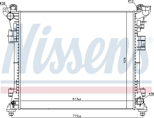 NISSENS 61034 — Chłodnica, układ chłodzenia silnika