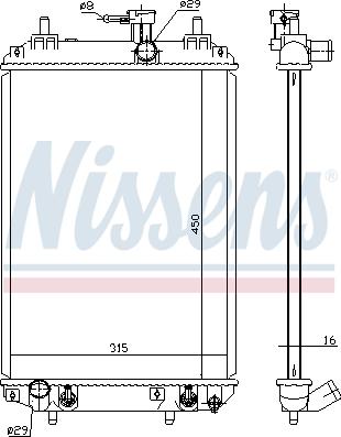NISSENS 617547 — Chłodnica, układ chłodzenia silnika
