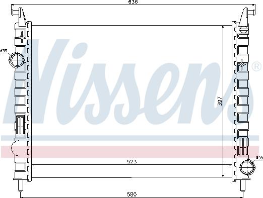 NISSENS 617862 — Chłodnica, układ chłodzenia silnika