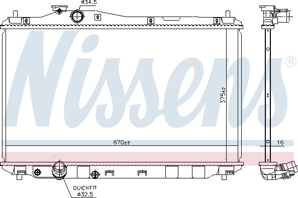 NISSENS 68093 — Chłodnica, układ chłodzenia silnika
