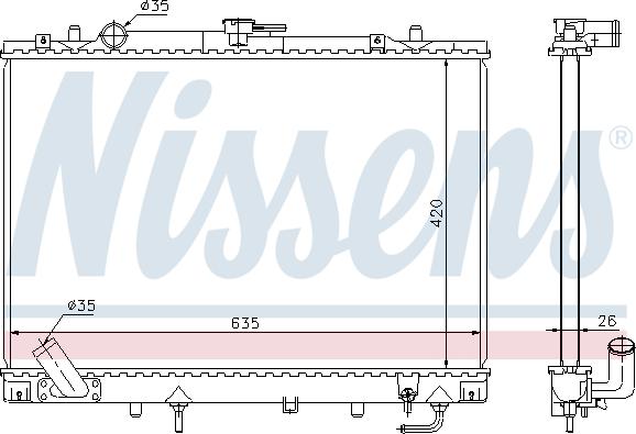 NISSENS 68154 — Chłodnica, układ chłodzenia silnika