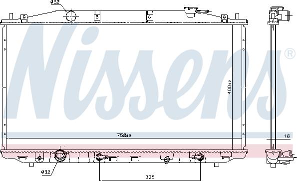 NISSENS 68138 - CHŁODNICA HONDA ACCORD  VIII CU 08-