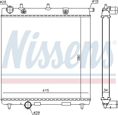NISSENS 63505 — Chłodnica, układ chłodzenia silnika