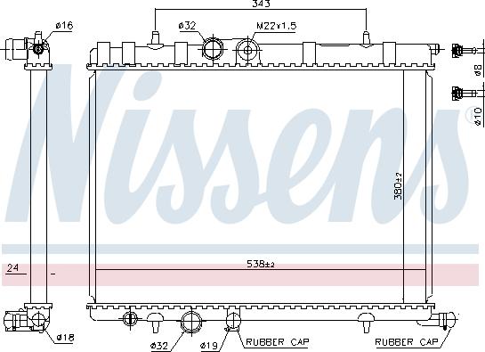 NISSENS 63502A — Chłodnica, układ chłodzenia silnika