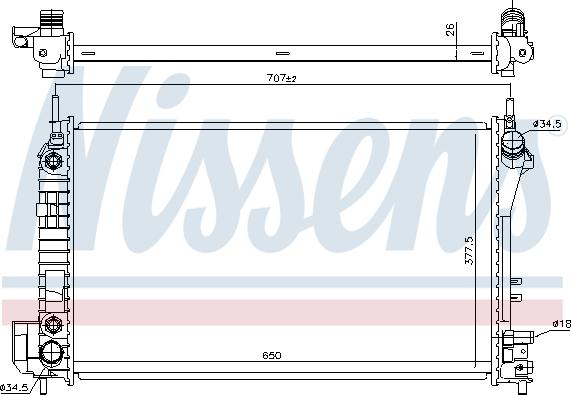 NISSENS 630703 — Chłodnica, układ chłodzenia silnika