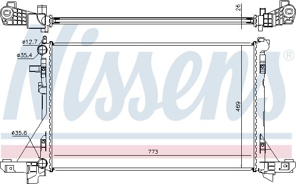 NISSENS 630732 — Chłodnica, układ chłodzenia silnika