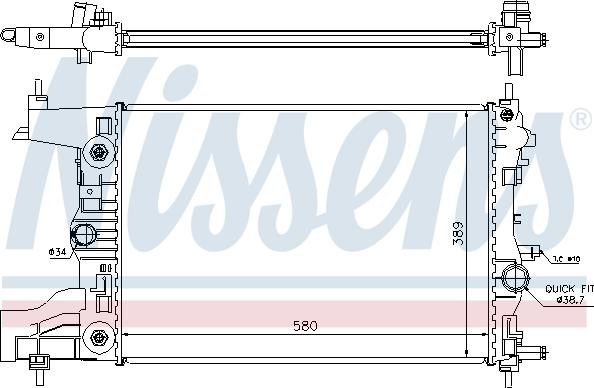 NISSENS 630728 - CHŁODNICA SILNIKA