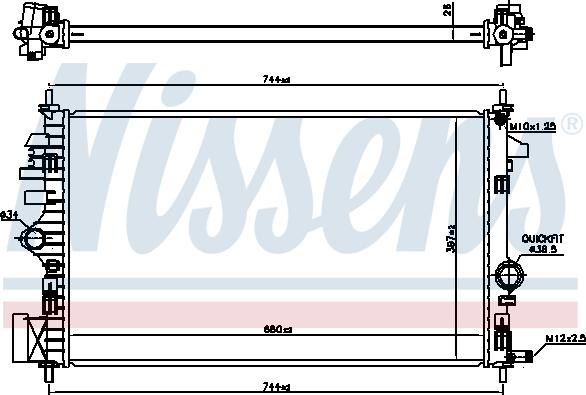 NISSENS 630773 — Chłodnica, układ chłodzenia silnika
