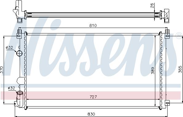 NISSENS 63824A — Chłodnica, układ chłodzenia silnika