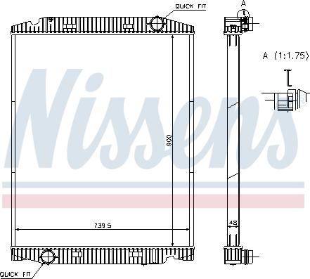 NISSENS 63331A — Chłodnica, układ chłodzenia silnika
