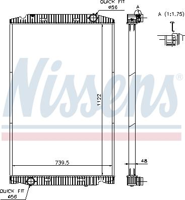NISSENS 63329A — Chłodnica, układ chłodzenia silnika