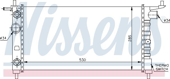 NISSENS 63284 - CHŁODNICA SILNIKA