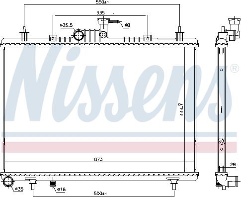 NISSENS 637643 — Chłodnica, układ chłodzenia silnika