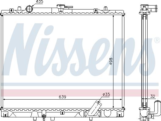 NISSENS 62895A — Chłodnica, układ chłodzenia silnika