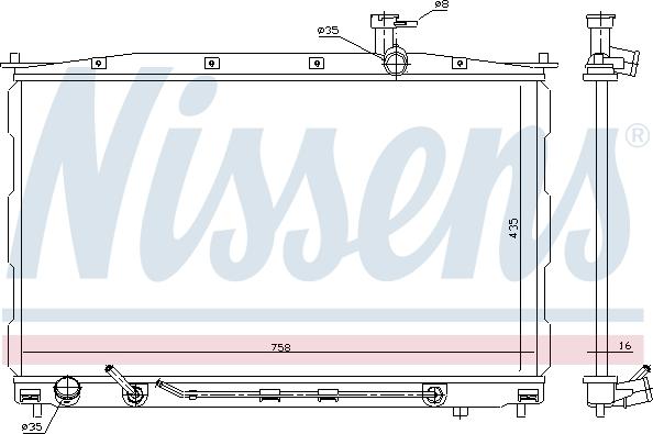 NISSENS 67505 — Chłodnica, układ chłodzenia silnika
