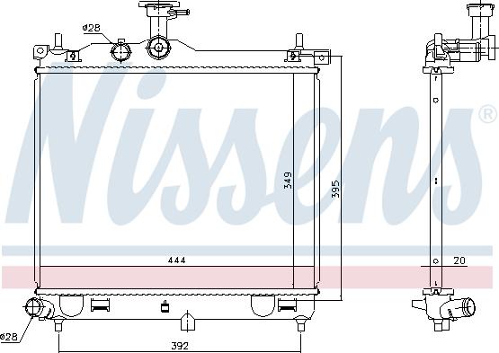 NISSENS 67610 - Główny grzejnik układu chłodzenia