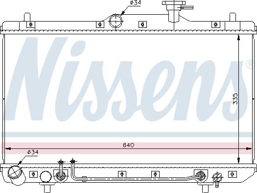 NISSENS 67023 - CHŁODNICA HYUNDAI ACCENT LC 99-