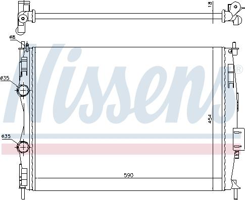 NISSENS 67368 — Chłodnica, układ chłodzenia silnika