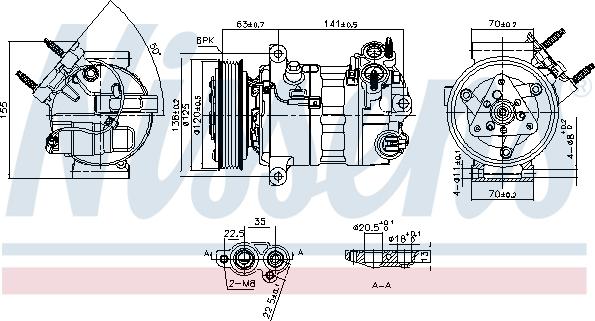 NISSENS 890594 — Kompresor, klimatyzacja