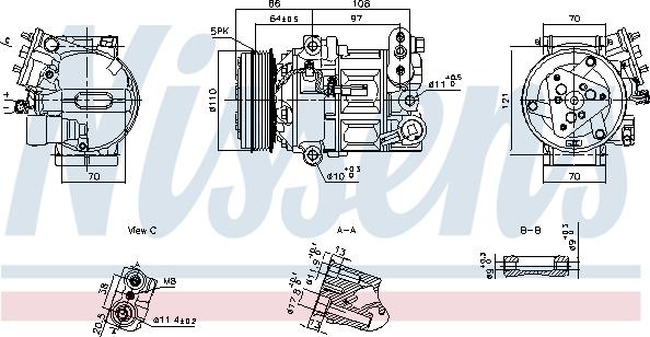 NISSENS 890591 — Kompresor, klimatyzacja