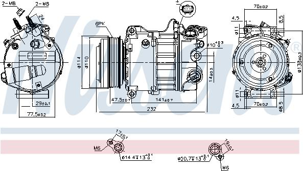 NISSENS 890585 - Kompresor klimatyzacji
