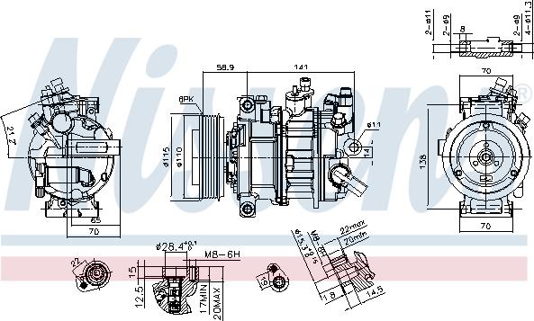 NISSENS 890602 — Kompresor, klimatyzacja