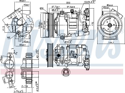 NISSENS 890044 — Kompresor, klimatyzacja