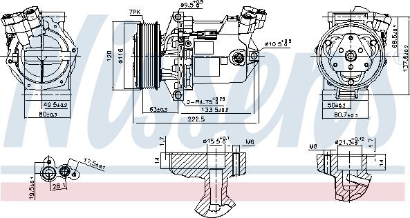 NISSENS 890042 — Kompresor, klimatyzacja