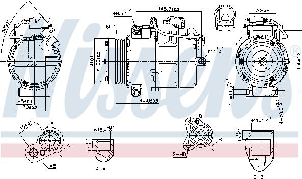 NISSENS 890012 — Kompresor, klimatyzacja