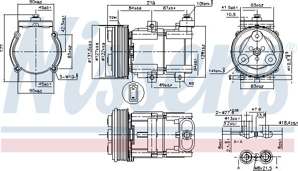 NISSENS 890081 - Sprężarka klimatyzacji sprężająca i cyrkulująca czynnik chłodniczy