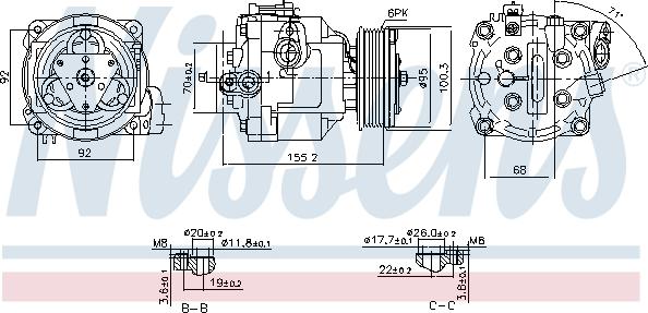 NISSENS 890806 - KOMPRESOR KLIMATYZACJI