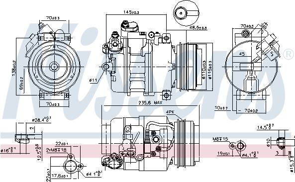NISSENS 89080 - Kompresor klimatyzacji