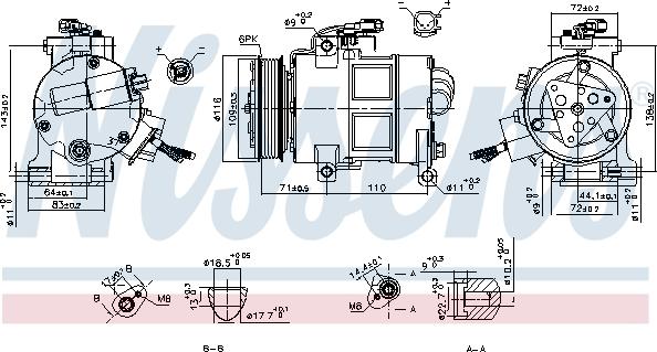 NISSENS 890249 — Kompresor, klimatyzacja