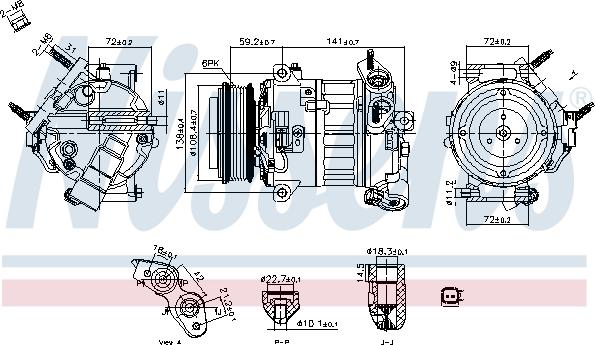 NISSENS 890796 — Kompresor, klimatyzacja