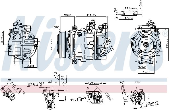 NISSENS 890754 — Kompresor, klimatyzacja